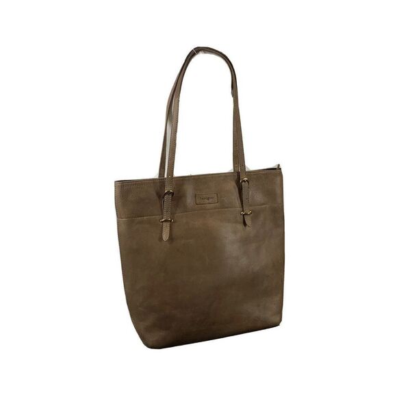 Tortoise Brand Leather Tote Bag L Brown Tan Adjustable Strap Quality Designer - Picture 1 of 15